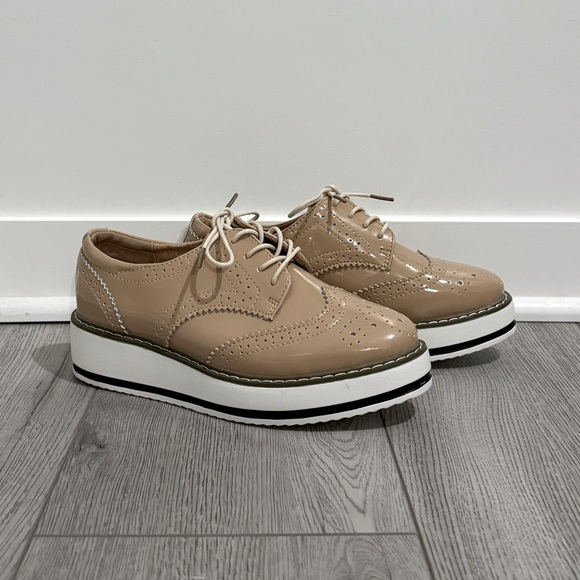 Dadawen Platform Oxford Closed Toe Lace-Up Brogue Shoes – EU 38 / US Women’s 7.5 - Picture 1 of 9